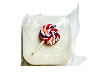   Figúrková súprava na uchovávanie kontaktných šošoviek Lollipop, farba: biela