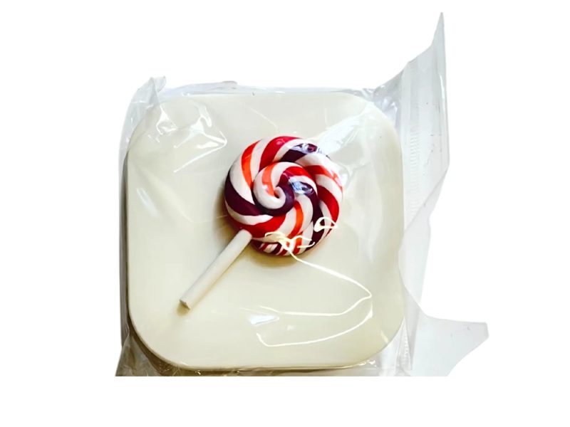 Figúrková súprava na uchovávanie kontaktných šošoviek Lollipop, farba: biela