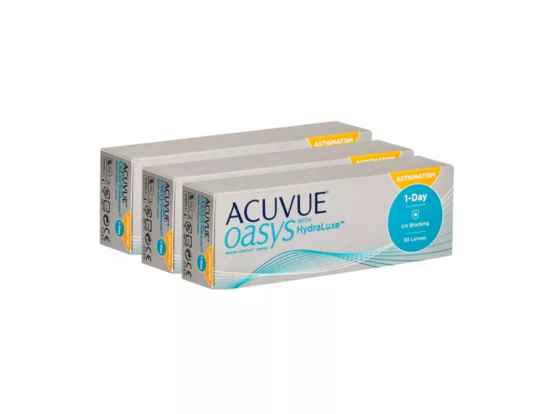 Acuvue Oasys 1-Day For Astigmatism With Hydraluxe (90 šošovky)