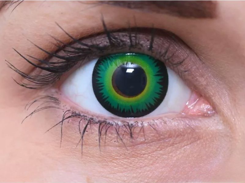 ColourVUE Crazy Zelená Oko vlkolaka (2 šošovky) - bez dioptrie