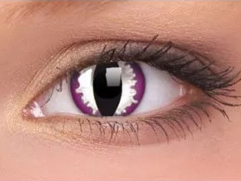 ColourVUE Crazy Fialová Dračie oko (2 šošovky) - bez dioptrie