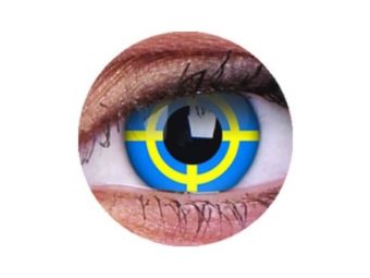   ColourVUE Crazy Žltá Célkereszt (2 šošovky) - bez dioptrie